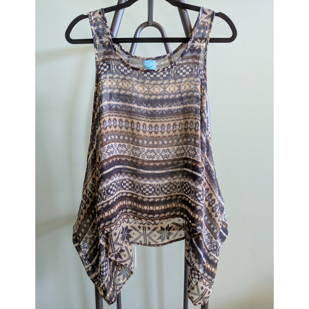 Happening In the Present Flowy Print Tank Top